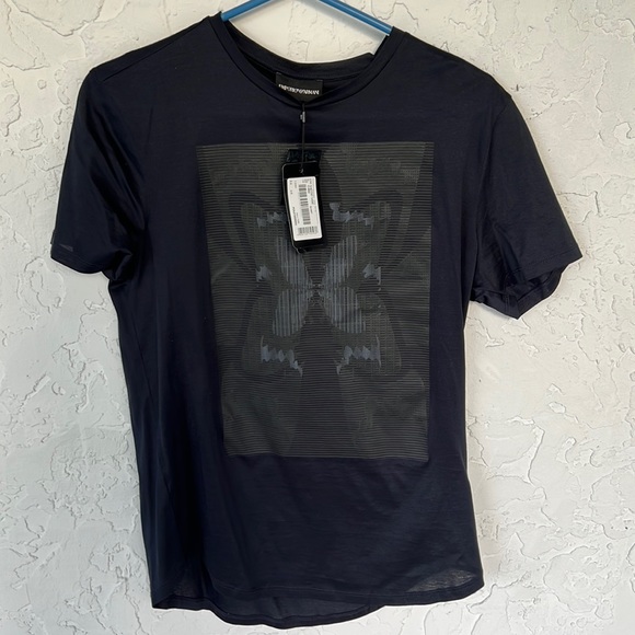 Emporio Armani Other - New Emporio Armani Mens T-shirt with butterfly design (s) navy color.